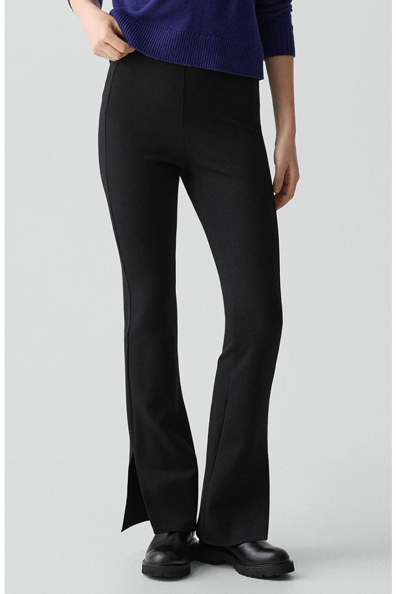 Slit Flare Leg Pants, Main, color, BLACK