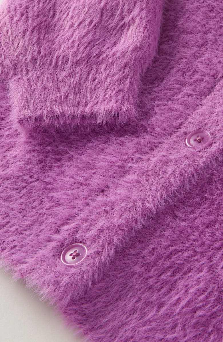 Tucker + Tate Kids' Eyelash Chenille Cardigan, Alternate, color, Purple Iris