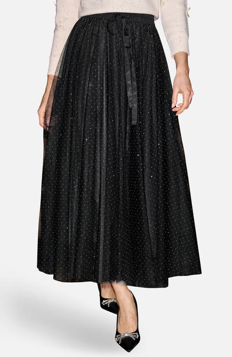 Diamonte Tulle Maxi Skirt
