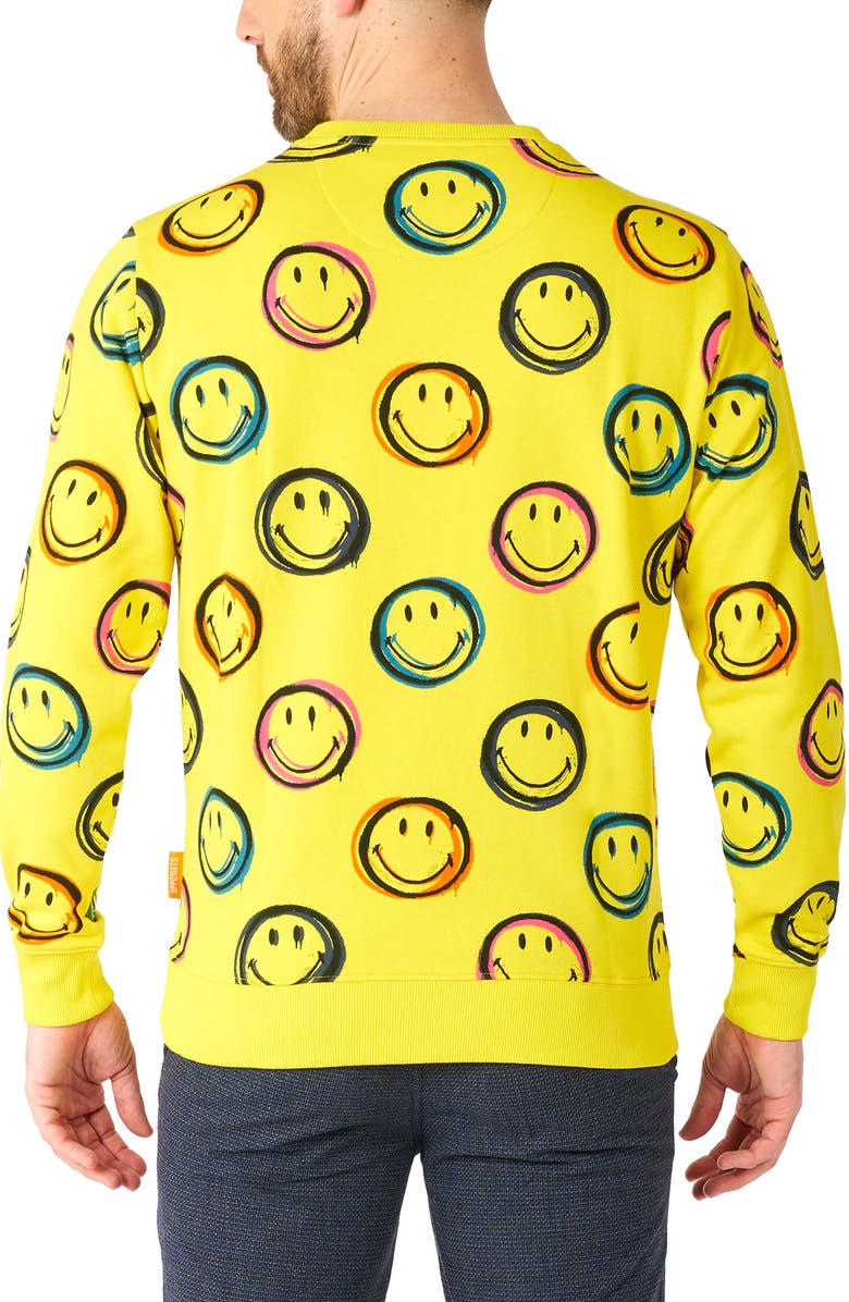 OppoSuits Smiley Smudge Graphic Sweatshirt, Alternate, color, 