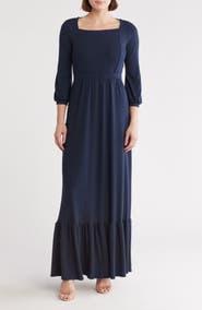 GO COUTURE Square Neck Maxi Dress