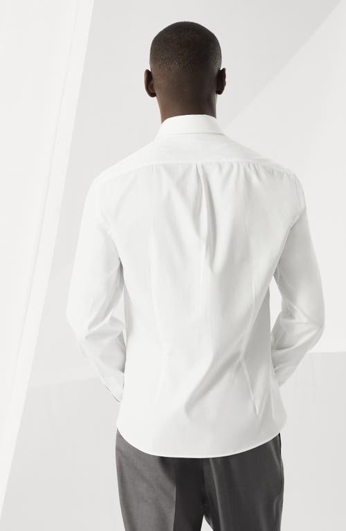 Brunello Cucinelli Spread-collar Long-sleeve Shirt In White
