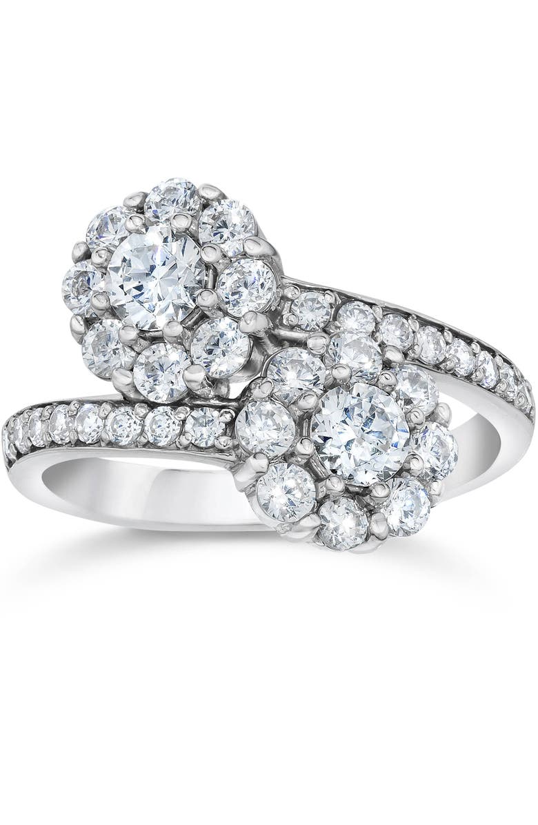 Bliss Diamond 1 1/2 Ct Diamond Forever Us 2-Stone Anniversary Ring Gold Lab Grow, Main, color, 