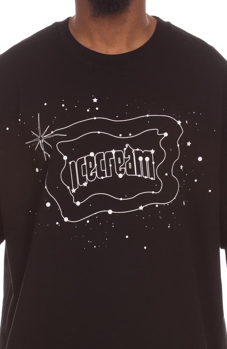 ICECREAM Star Gazing Cotton Graphic T-Shirt, Alternate, color, Black