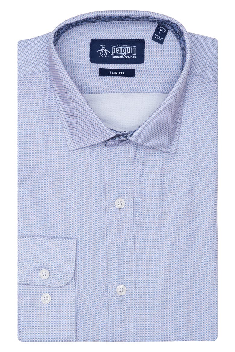 Royal Texture Slim Fit Dress Shirt, Main, color, HEAVENLY BLUE