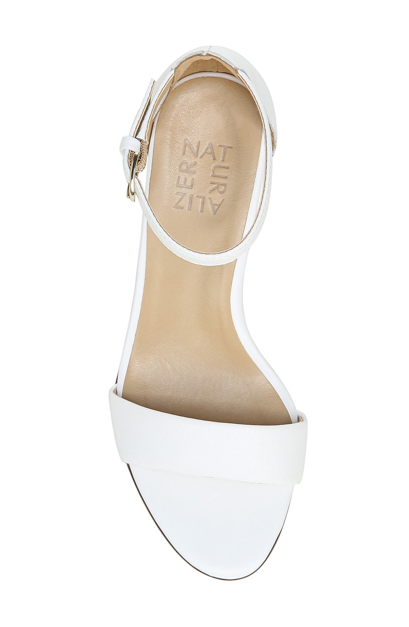 Naturalizer Vera Ankle Strap Sandal, Alternate, color, White Leather