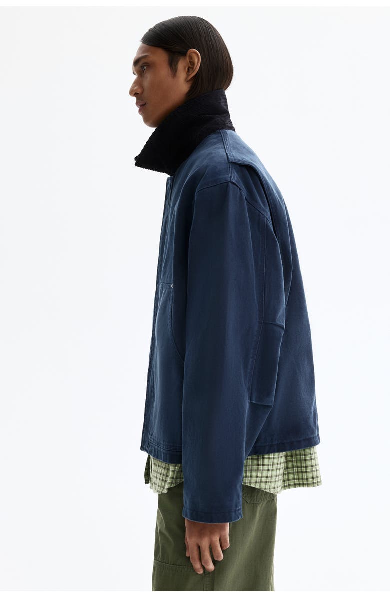 H&M Short Workwear Jacket, Alternate, color, Dark Blue