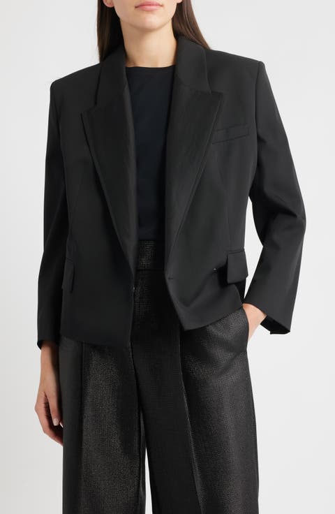 Janeva Virgin Wool One-Button Blazer