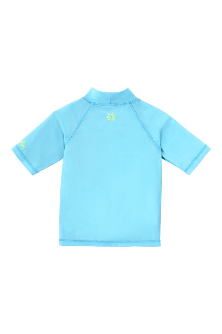 Short Sleeve Sun & Swim Shirt, Alternate, color, Neon Sea Life