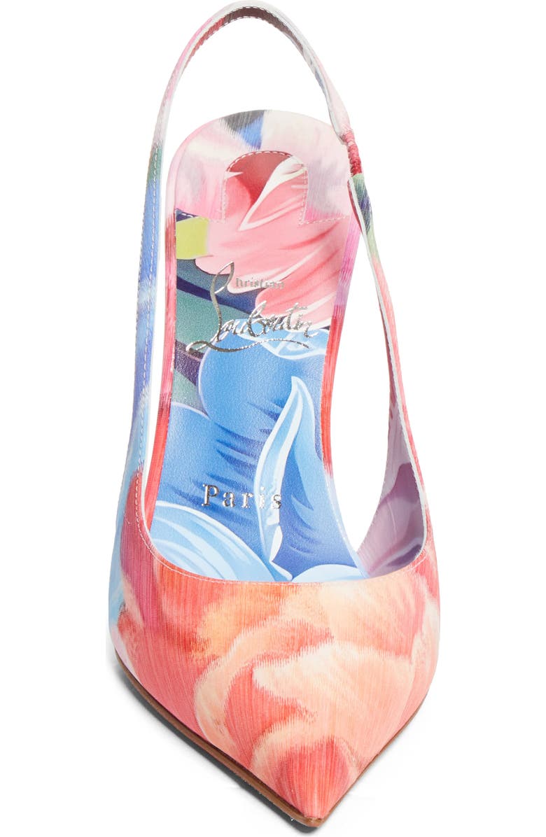 Christian Louboutin Miss Z Pointed Toe Slingback Pump, Alternate, color, Multi/ Lin Multi