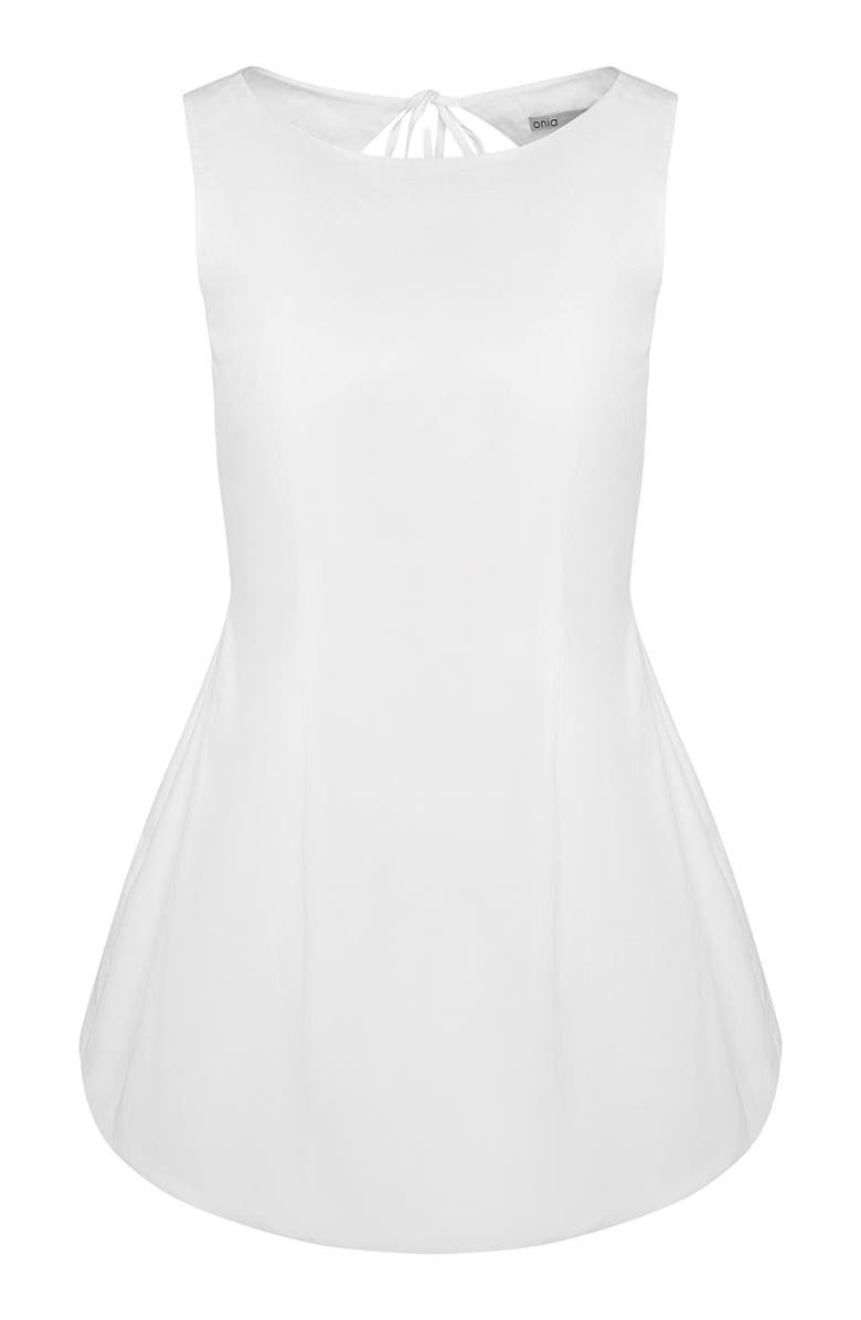 Onia Fitted Boatneck Bubble Mini Dress, Alternate, color, White