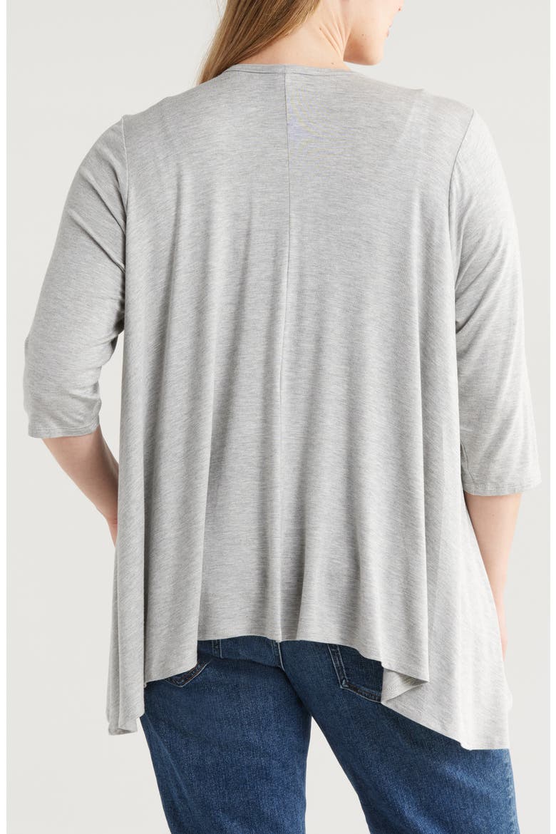 Open Front Cardigan, Alternate, color, HEATHER GREY