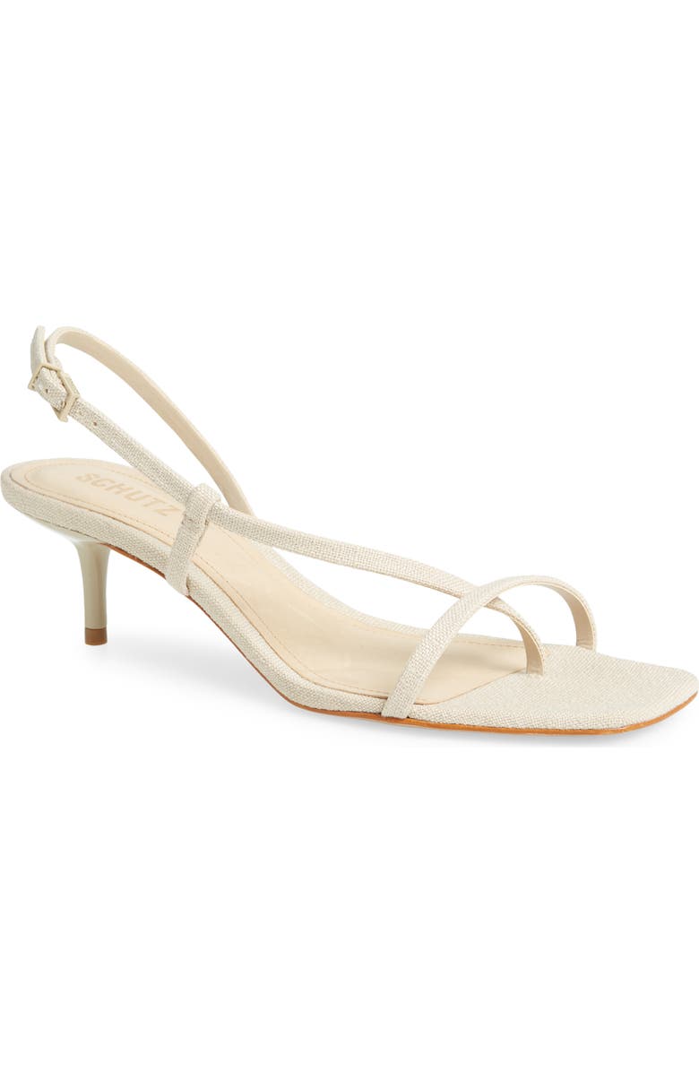 Schutz Heloise Slingback Sandal, Main, color, Oyster