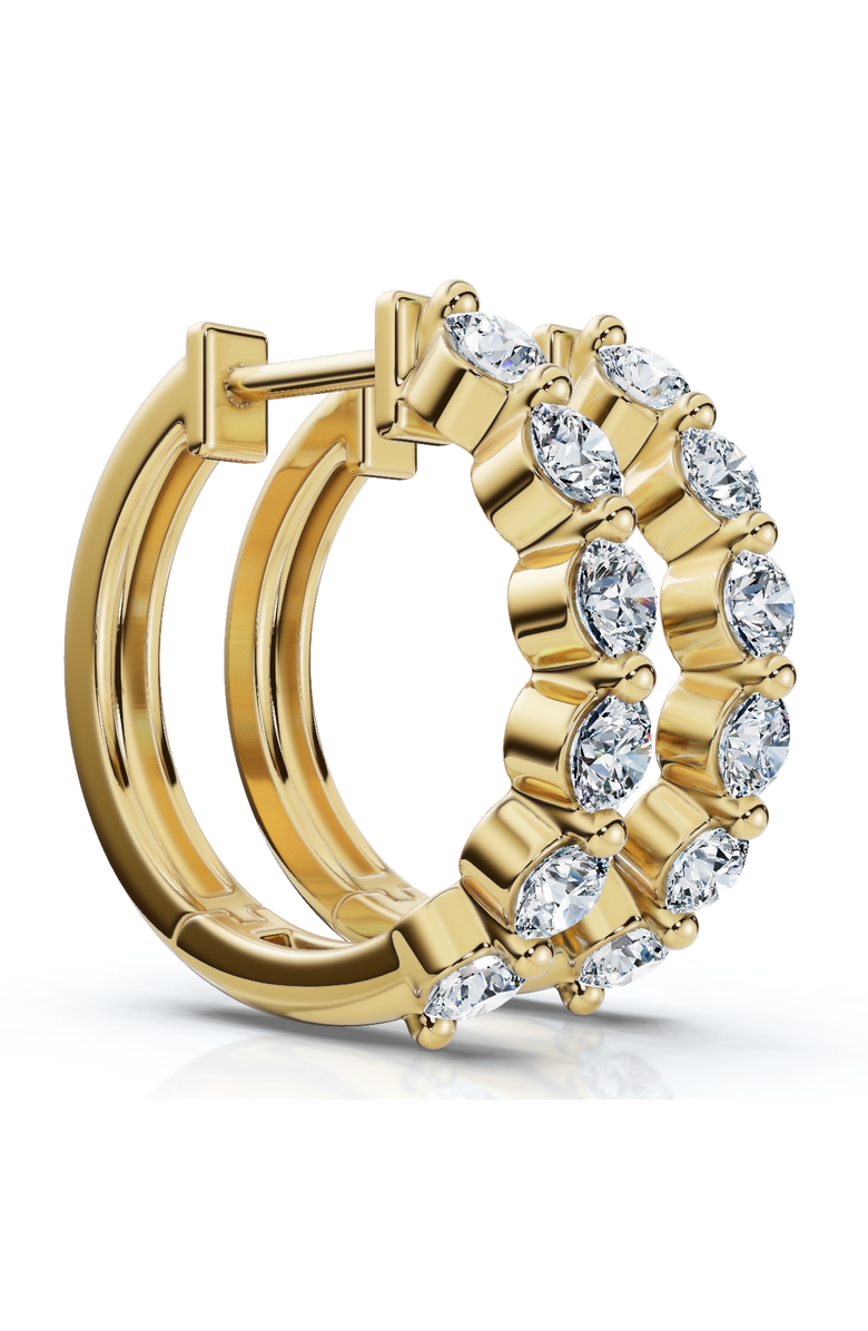 Bliss Diamond 1Ct 6-Stone Diamond Hoops 10k Gold Lab Grown, Main, color, 10K Yellow Gold