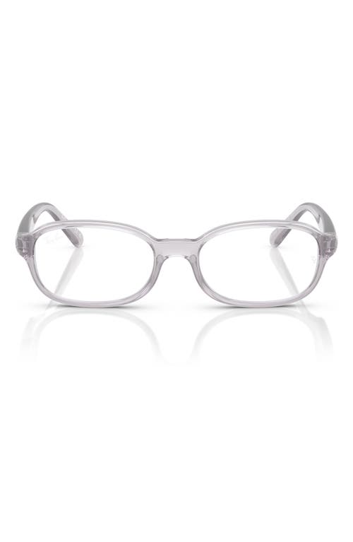 Shop Ray Ban Ray-ban Kids' 46mm Small Pillow Optical Glasses In Transparent Grey