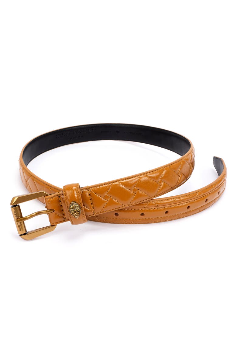 Kurt Geiger London Quilted Leather Belt, Main, color, 