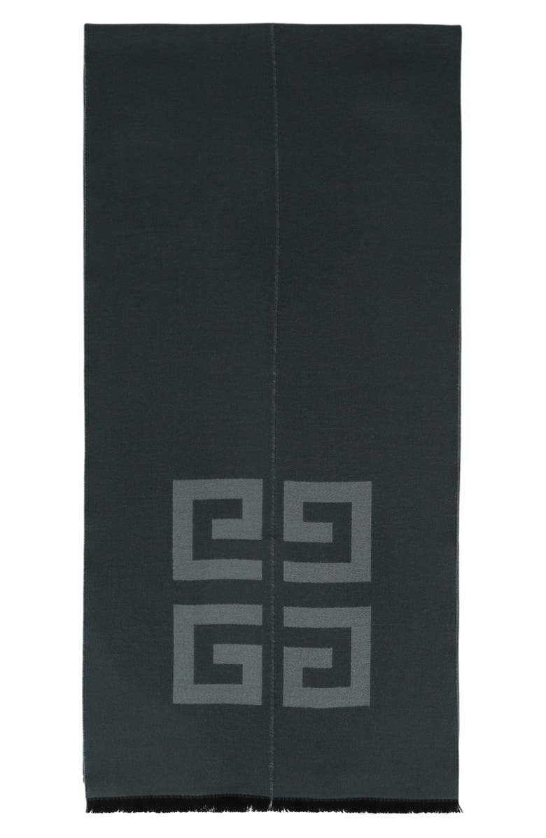 Givenchy Split Wool Oblong Scarf, Main, color, Grey