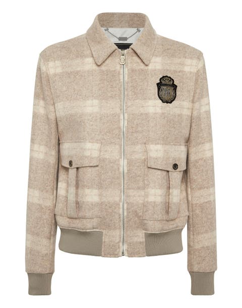 Wool Check Jacket Crest Men
