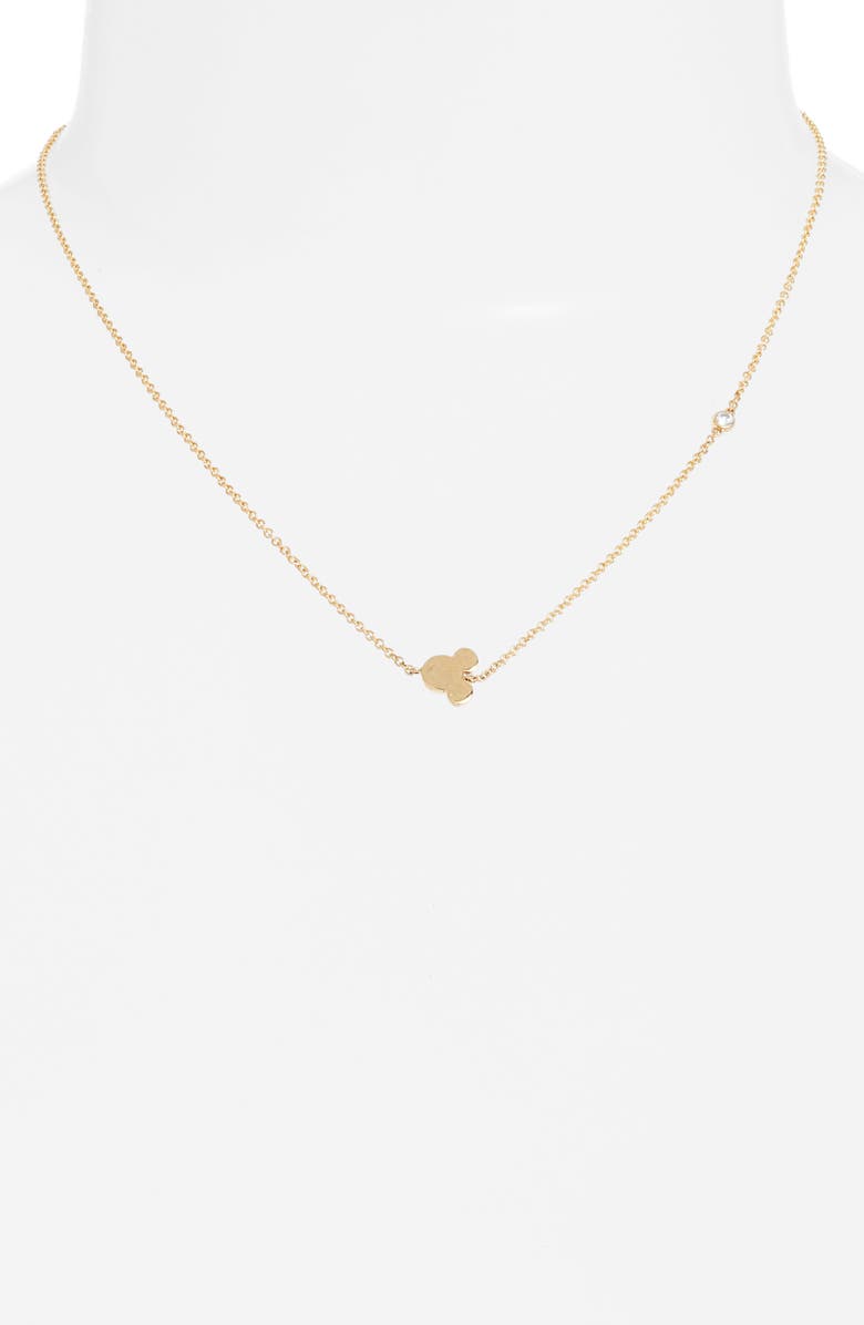 BaubleBar Disney<sup>®</sup> Asymmetric Mickey Pendant Necklace, Alternate, color, 