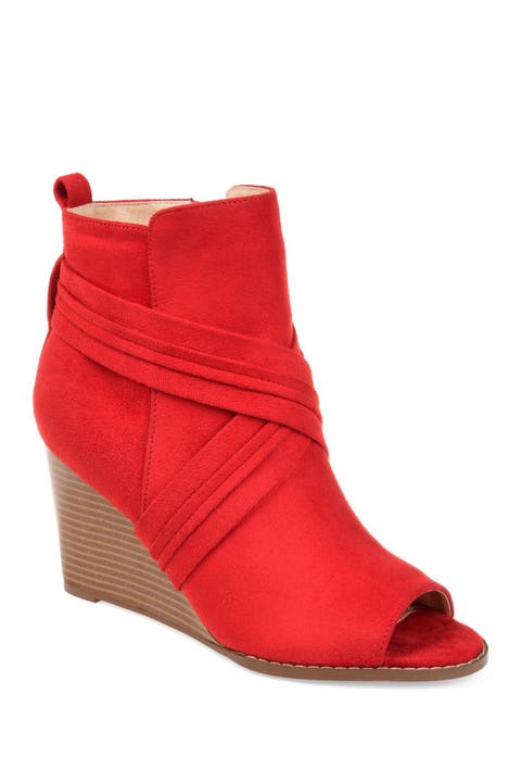 Sabeena Wedge Peep Toe Bootie (Women)