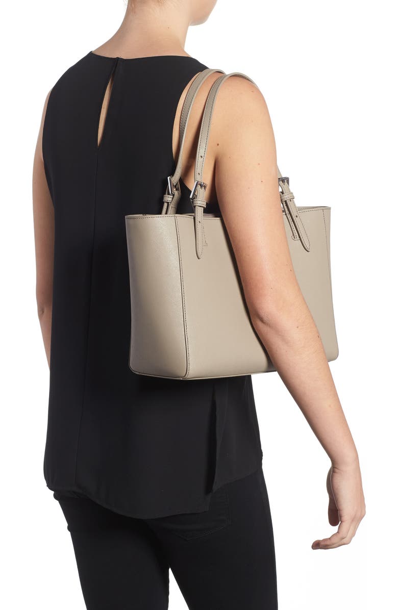 Tory Burch 'Small York' Saffiano Leather Buckle Tote, Alternate, color,