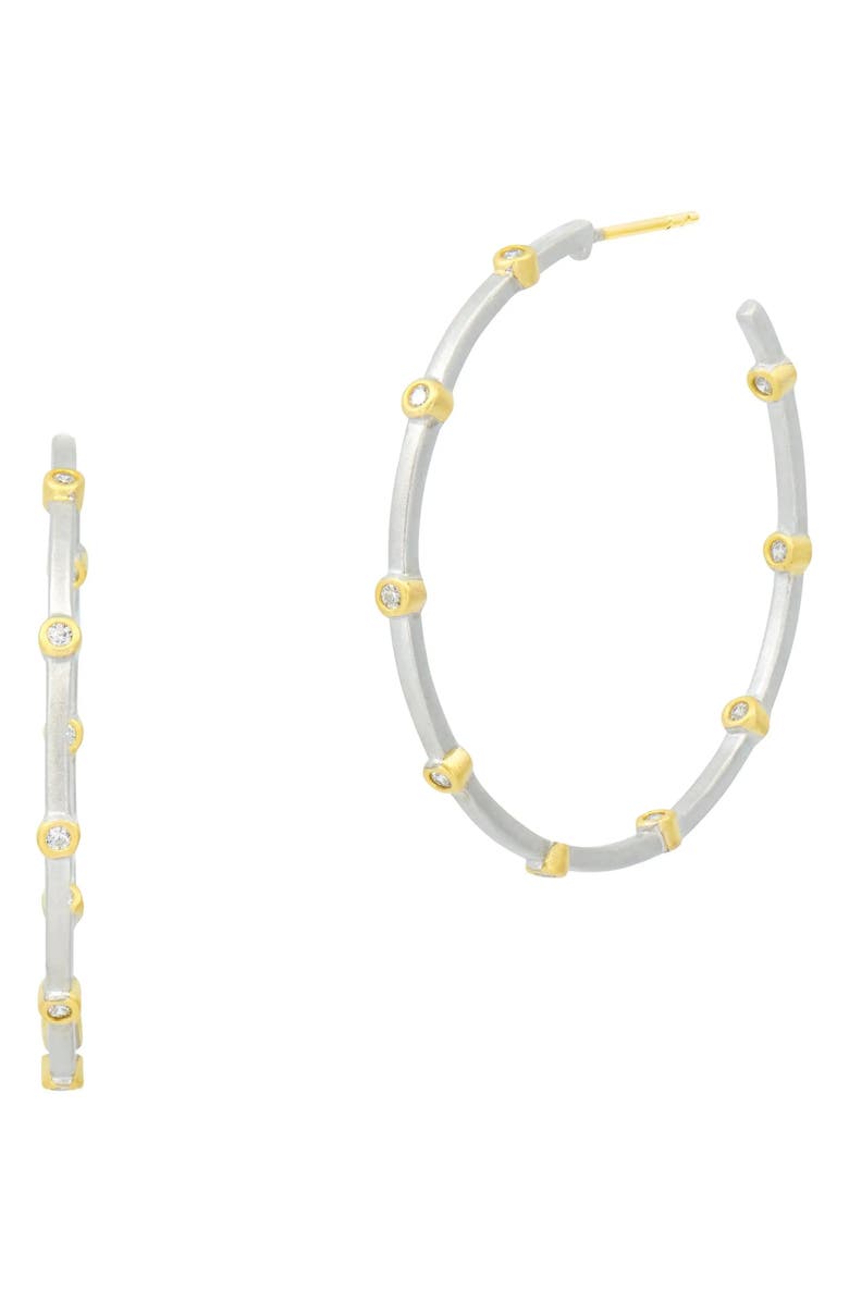 FREIDA ROTHMAN Your Go-To Bezel Hoop Earrings, Main, color,