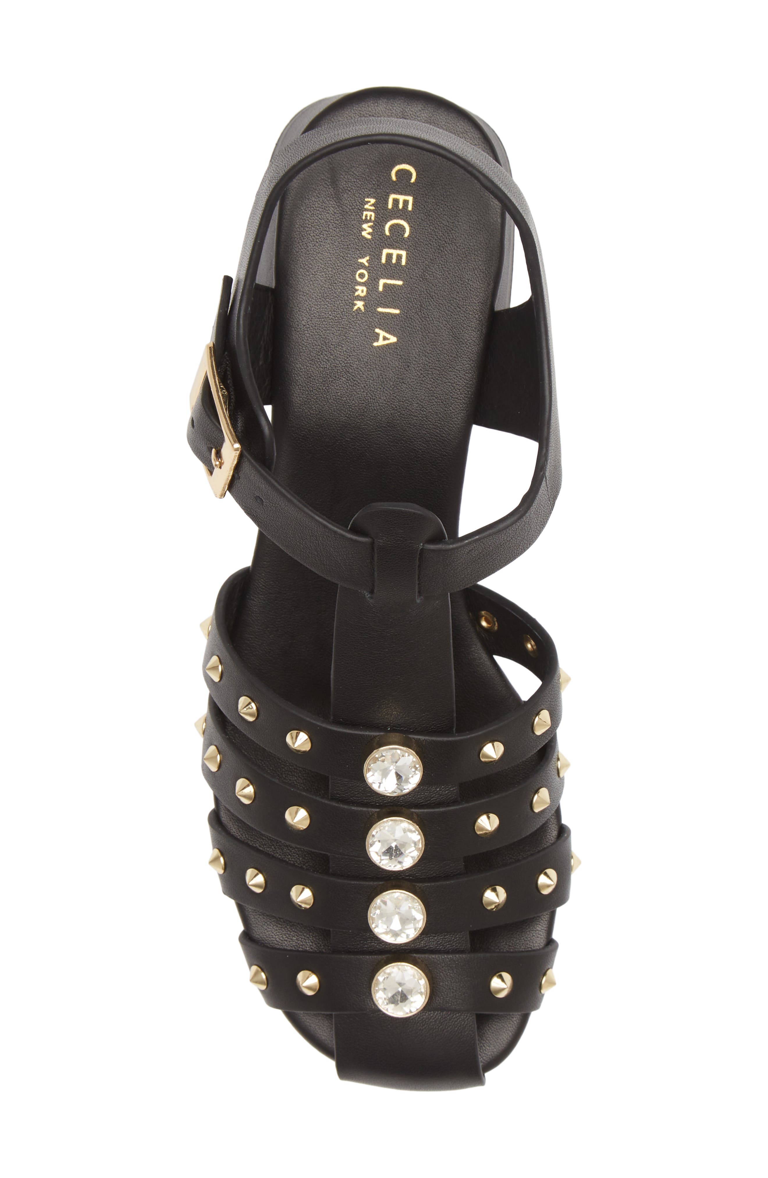 Cecelia New York Gigi Sandal, Alternate, color, Black Leather