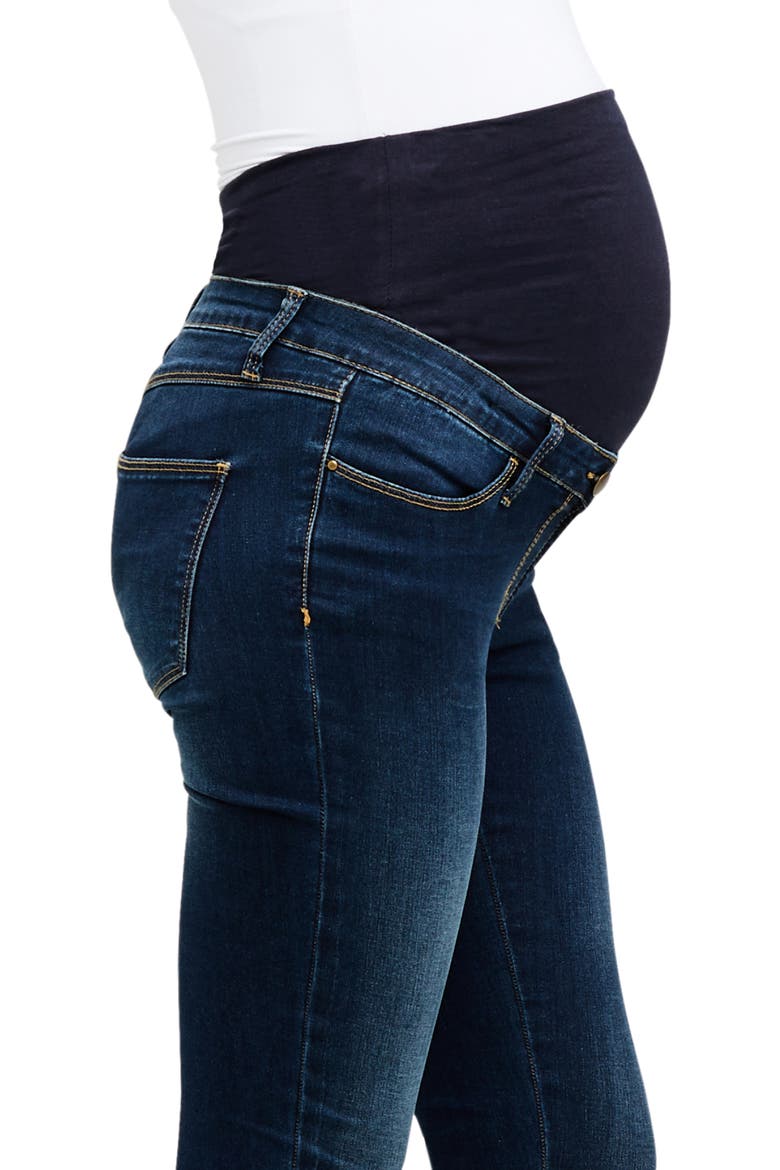 Rebel Skinny Leg  Maternity Denim Jegging, Alternate, color, INDIGO