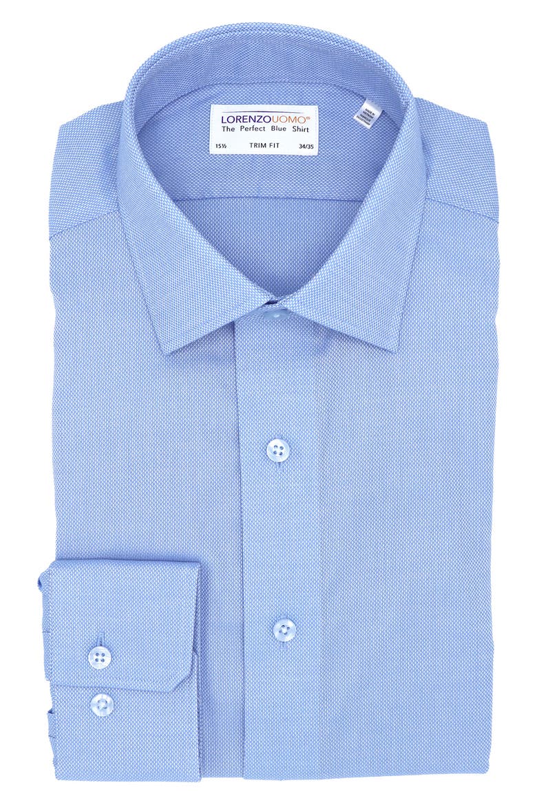 Royal Oxford Trim Fit Dress Shirt, Alternate, color, BLUE