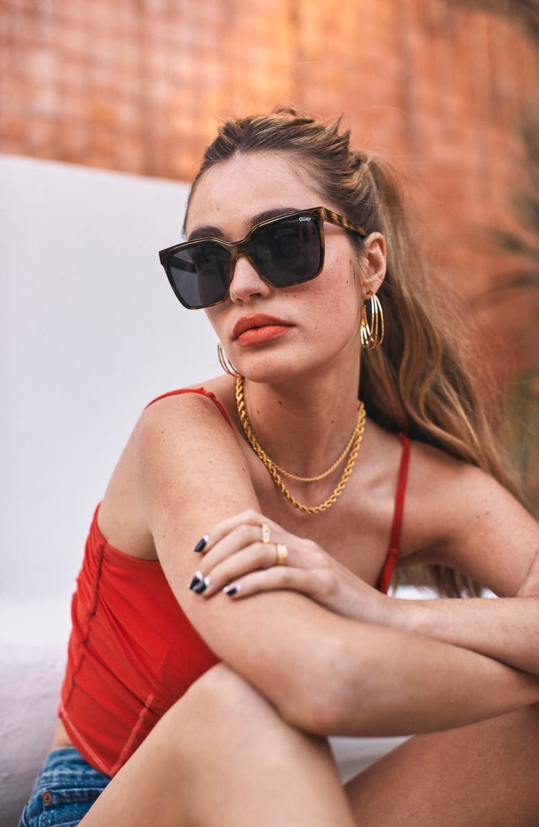 QUAY Level Up 51mm Square Sunglasses, Alternate, color, 