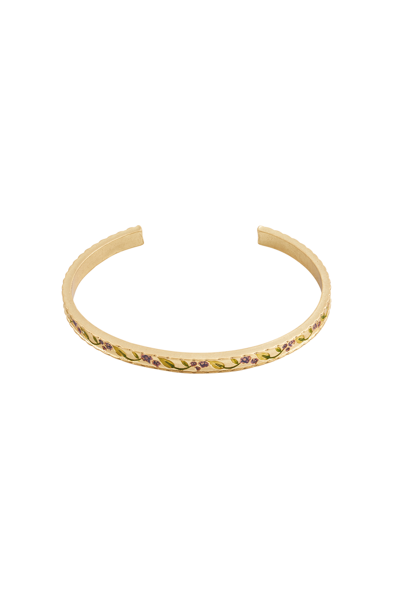 Blackberry Bramble Gold Bangle, Alternate, color, Gold