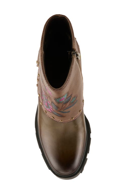 L'artiste By Spring Step Carizma Foldover Shaft Platform Bootie In Multi