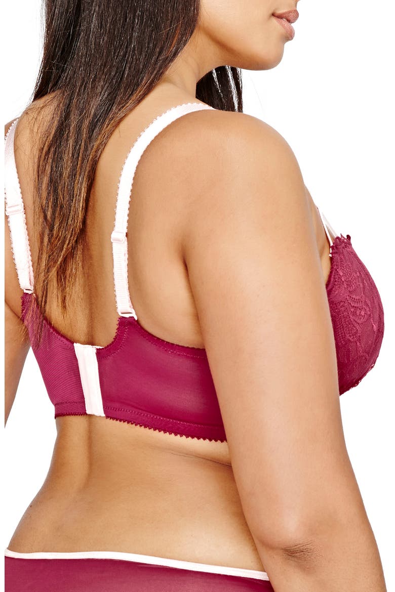 Underwire Balconette Bra, Alternate, color, LIPSTICK