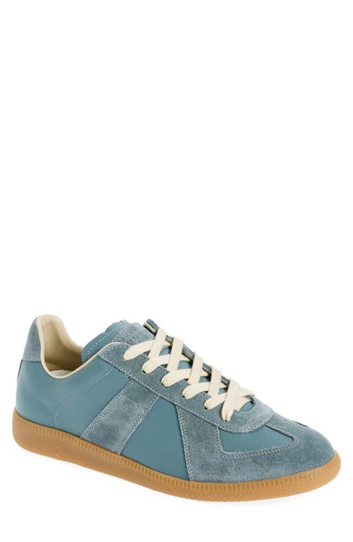 Maison Margiela Replica Contrast-sole Leather Low-top Trainers In Cloud