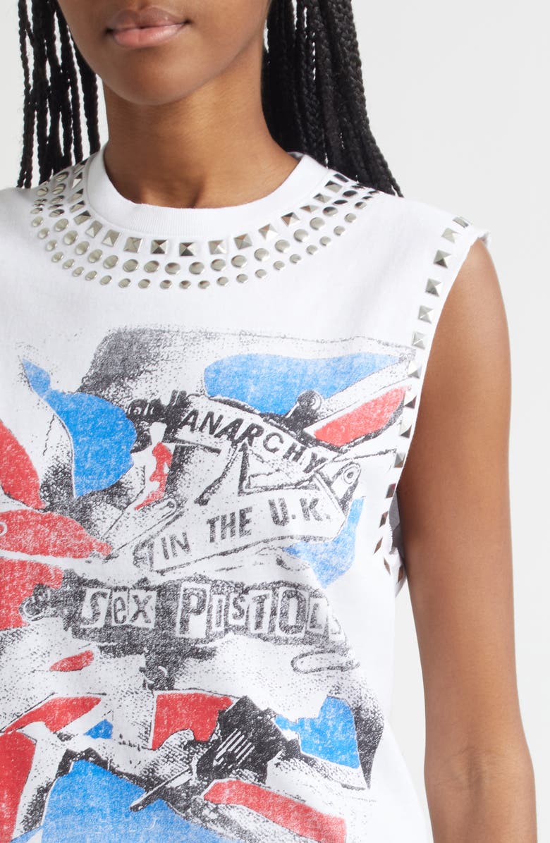 Alice + Olivia Micah Embellished Muscle Tank, Alternate, color, Sex Pistols