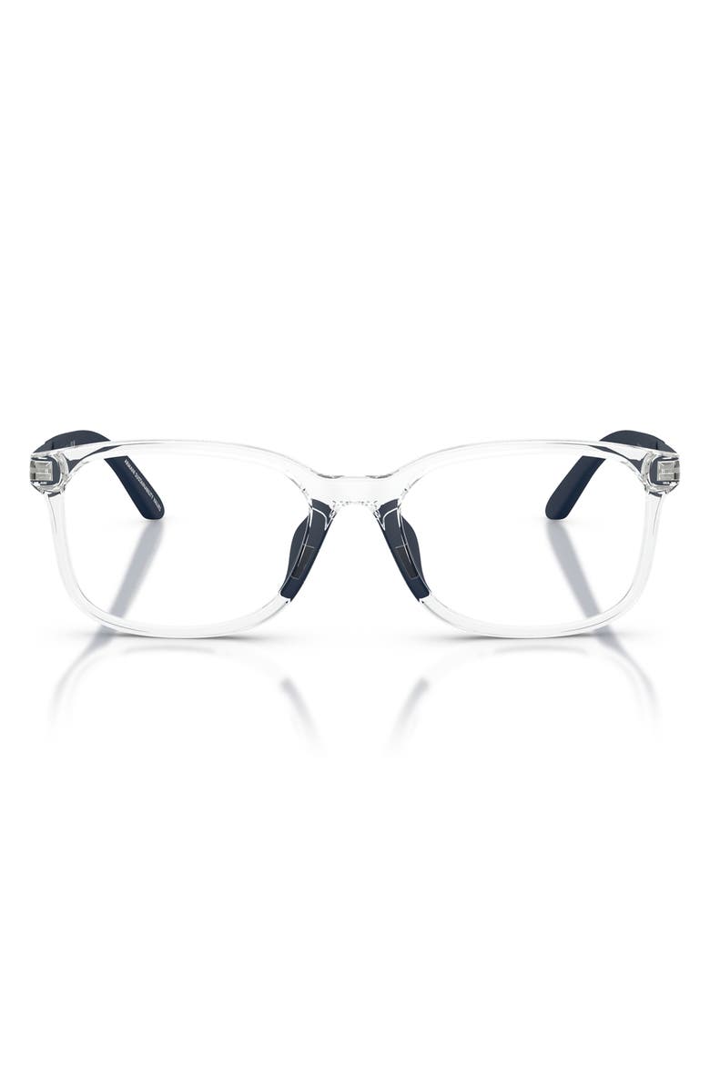 Emporio Armani Kids' 47mm Pillow Optical Glasses, Main, color, Shiny Crystal / Demo Lens