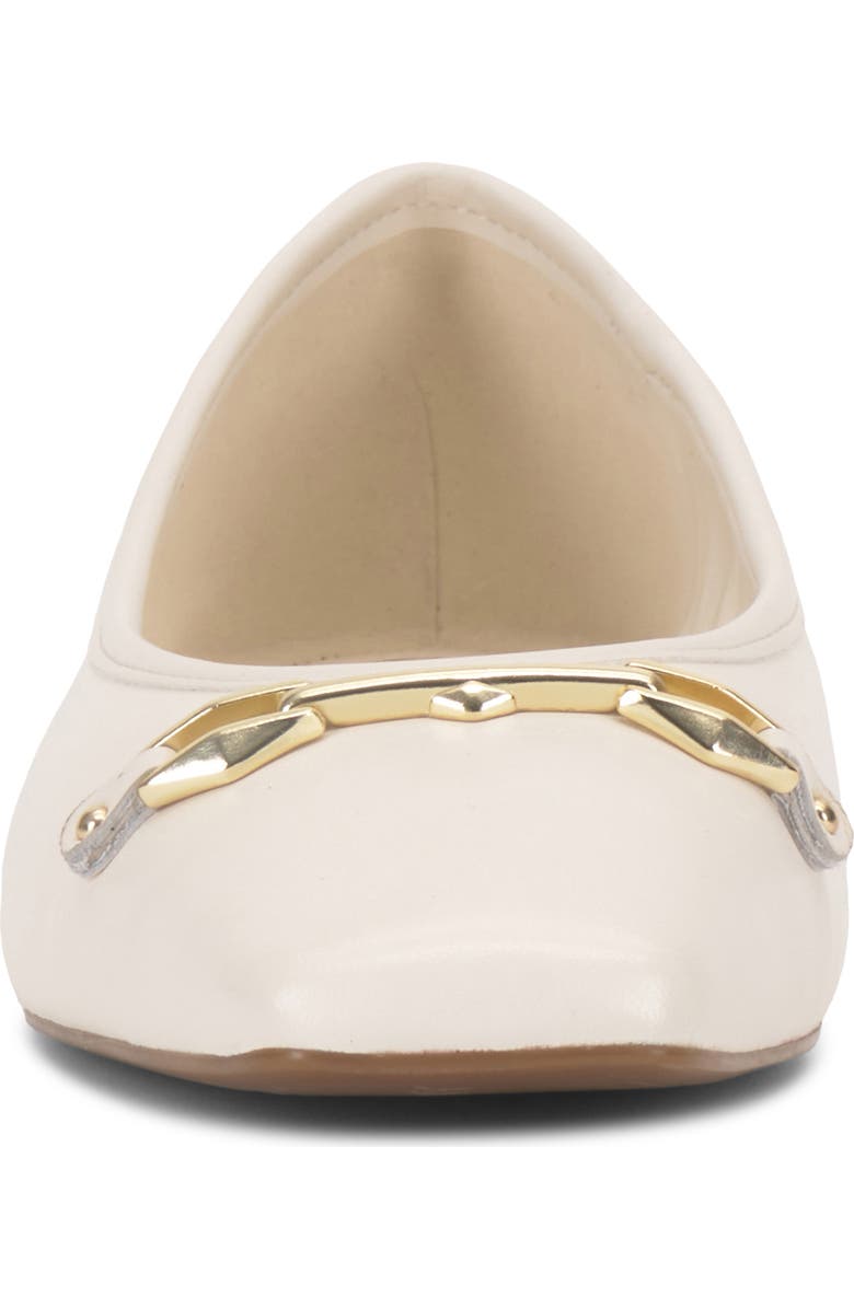 Vince Camuto Virna Square Toe Flat, Alternate, color, Coconut Cream