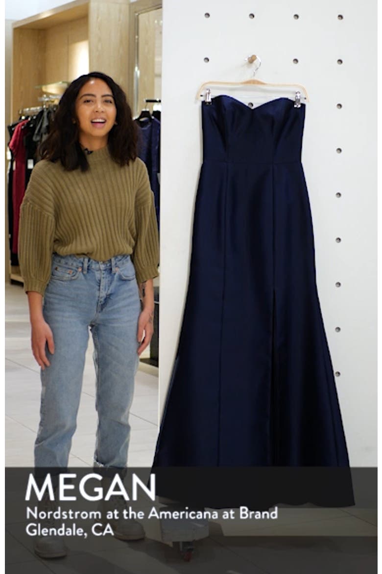 Strapless Satin Trumpet Gown video