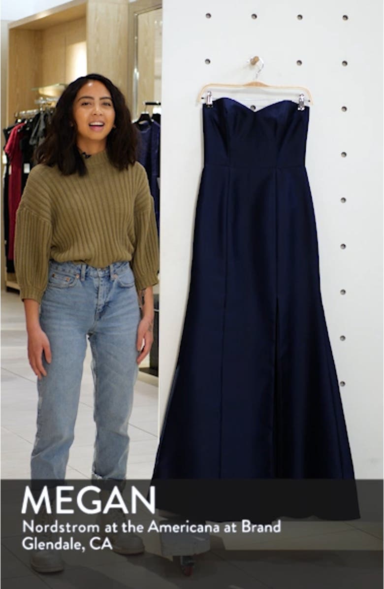 Strapless Satin Trumpet Gown, sales video thumbnail