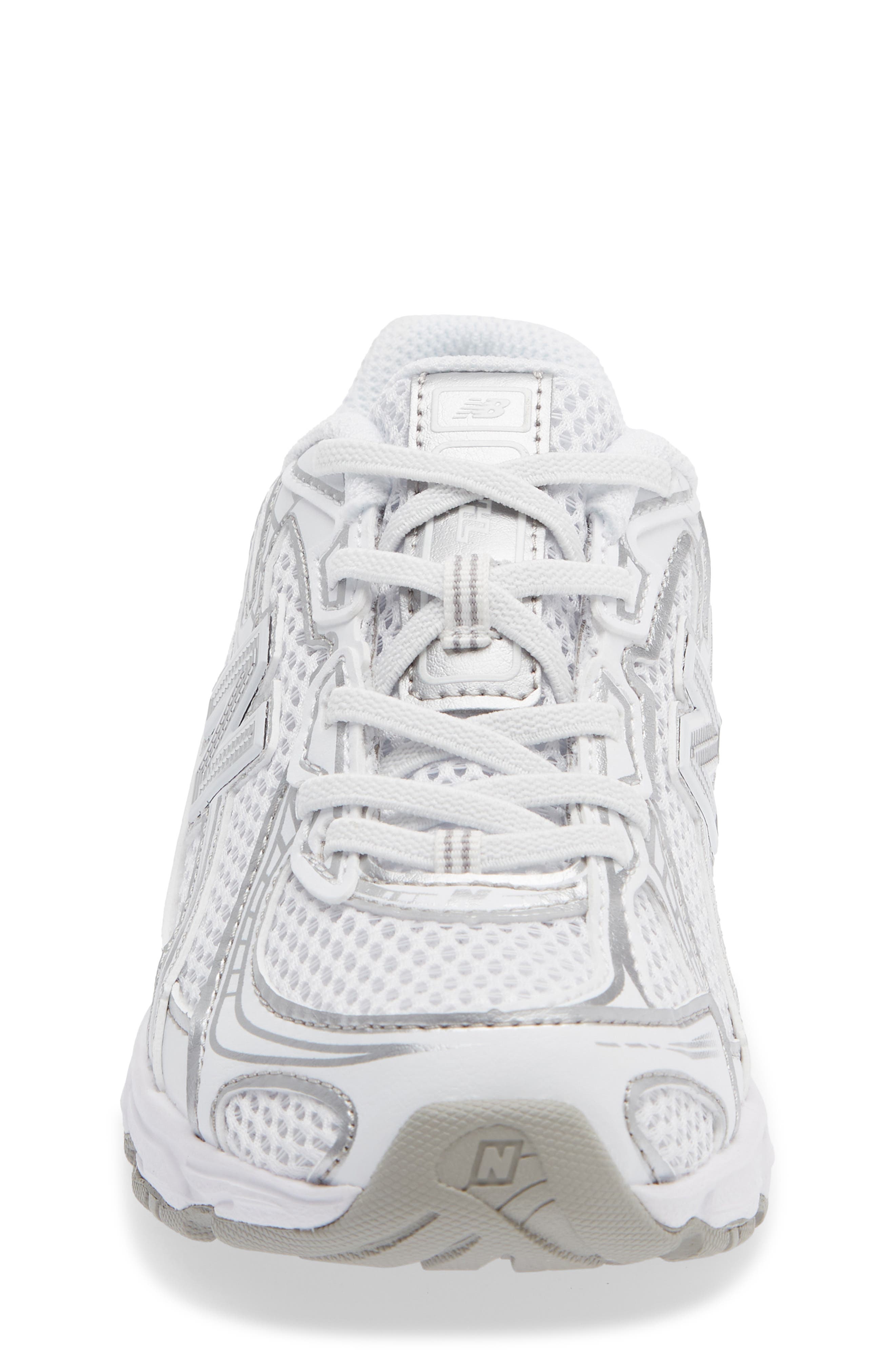 Kids' 740 Sneaker, Alternate, color, WHITE/ SILVER METALLIC