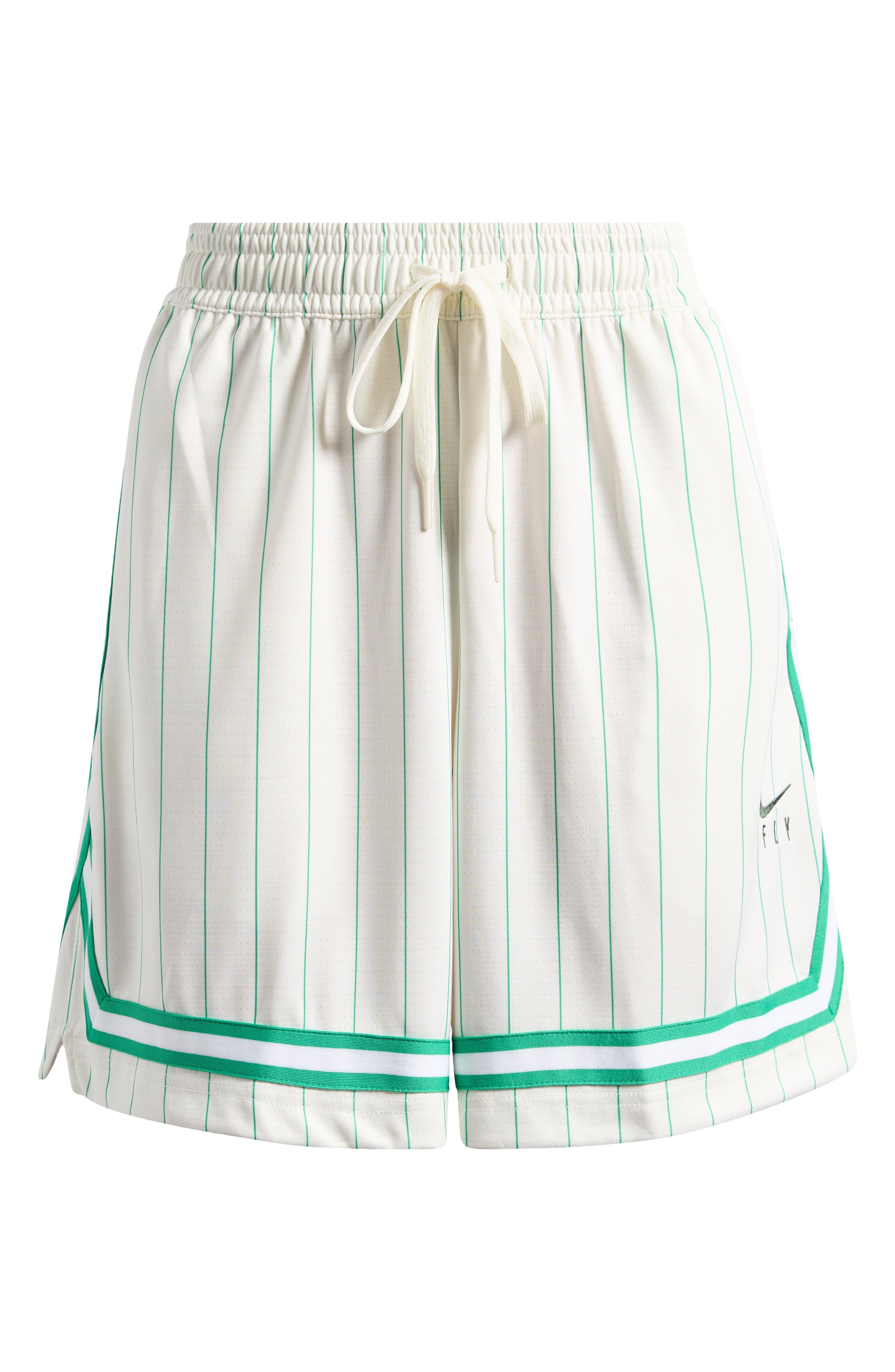 Nike Women's Fly Crossover Basketball Shorts In Sail/stadium Green ...