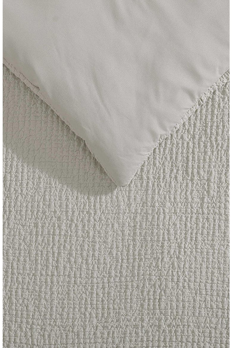 Puckered Comforter Set, Alternate, color, SILVER LEAF