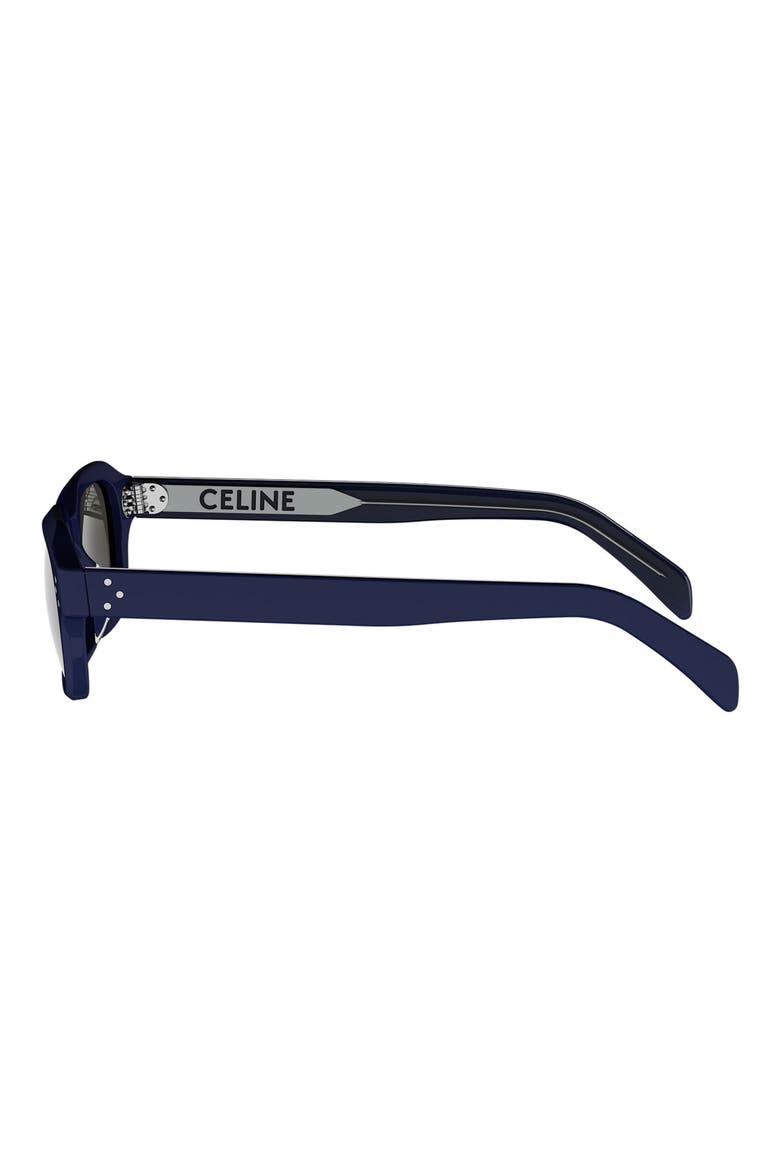 3 Dots 52mm Rectangle Sunglasses, Alternate, color, SHINY BLUE / SMOKE