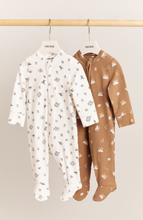 Reiss Joy Set Of 2 Footies In Brown