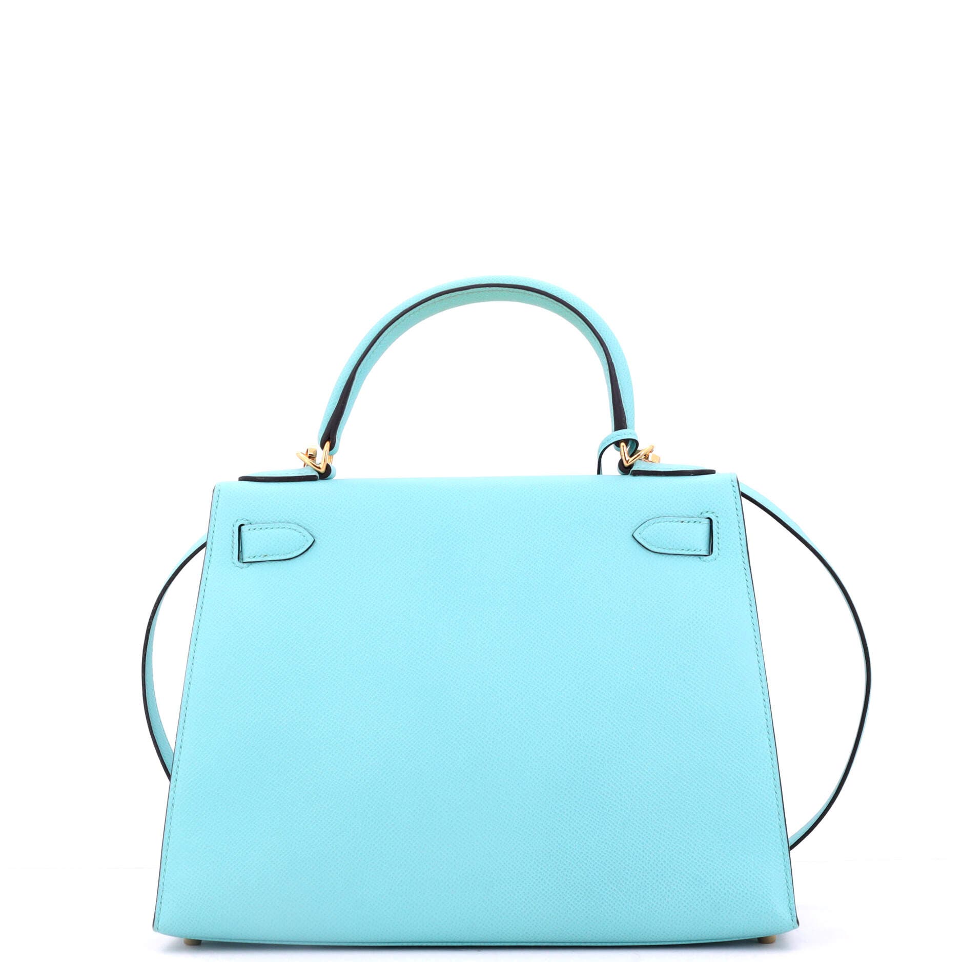 Pre-Owned Hermes Kelly Handbag Blue Epsom with Gold Hardware 28, Alternate, color, Bleu Atoll