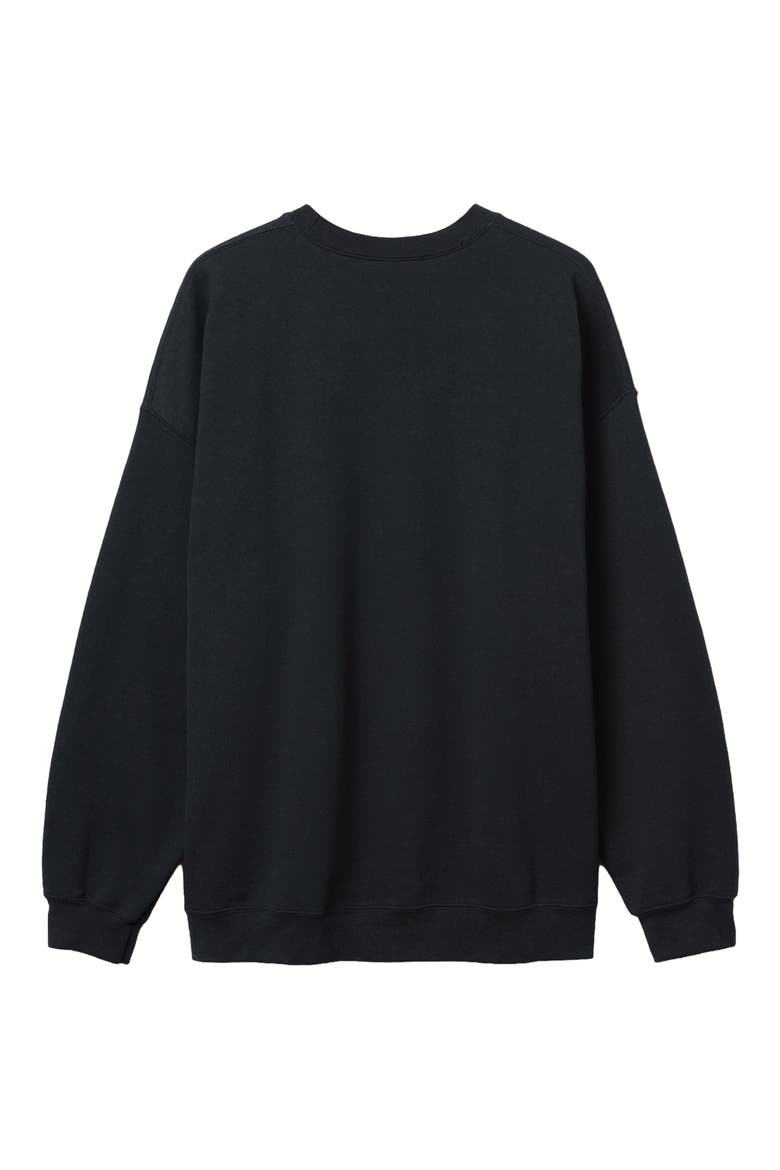 Philadelphia Eagles Cotton Blend Crewneck Sweatshirt, Alternate, color, BLACK