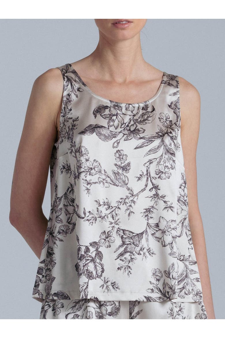 Silk Tank Top, Alternate, color, Floral Print