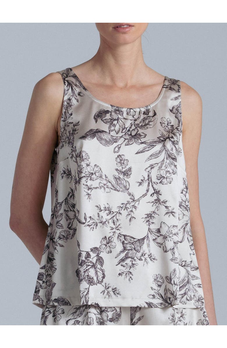 Alas Silk Tank Top, Alternate, color, Floral Print