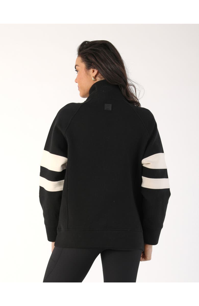 GLYDER Prodigous Scuba Knit 1/4 Zip Up Jacket, Alternate, color, Black/Oatmilk