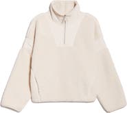 Zella Snowday Faux Shearling Quarter Zip Pullover